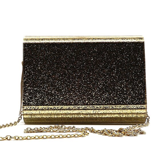 INC Gold Glitter Envelope Clutch Women’s NWT - Picture 3 of 4